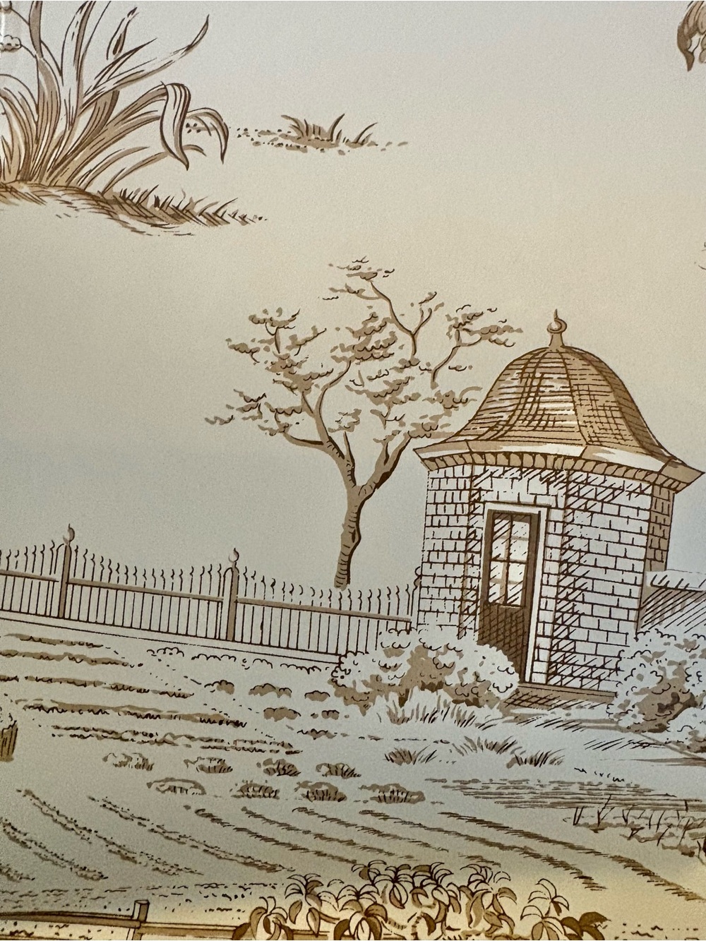 Brunschwig et & Fils Mount Vernon neutral vintage wallpaper